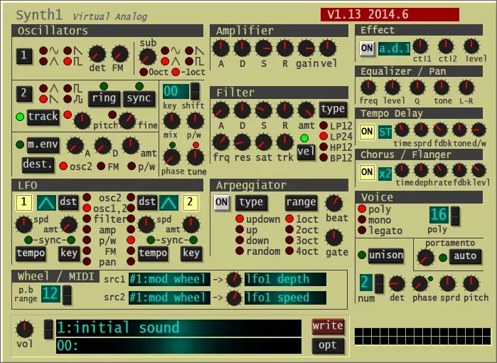 synth1 interface